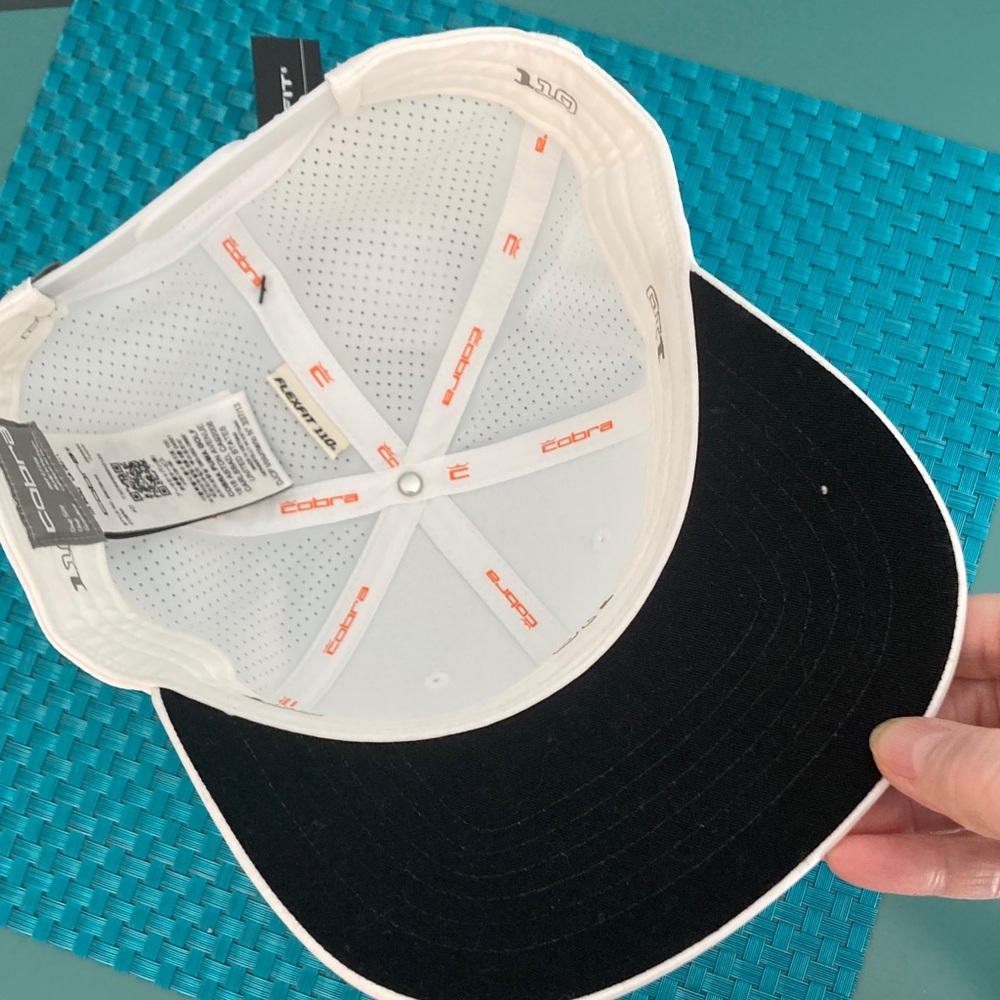 Cobra Crown C Patch White/Rickie Orange Headwear Men Fits All - Picture 9 of 13